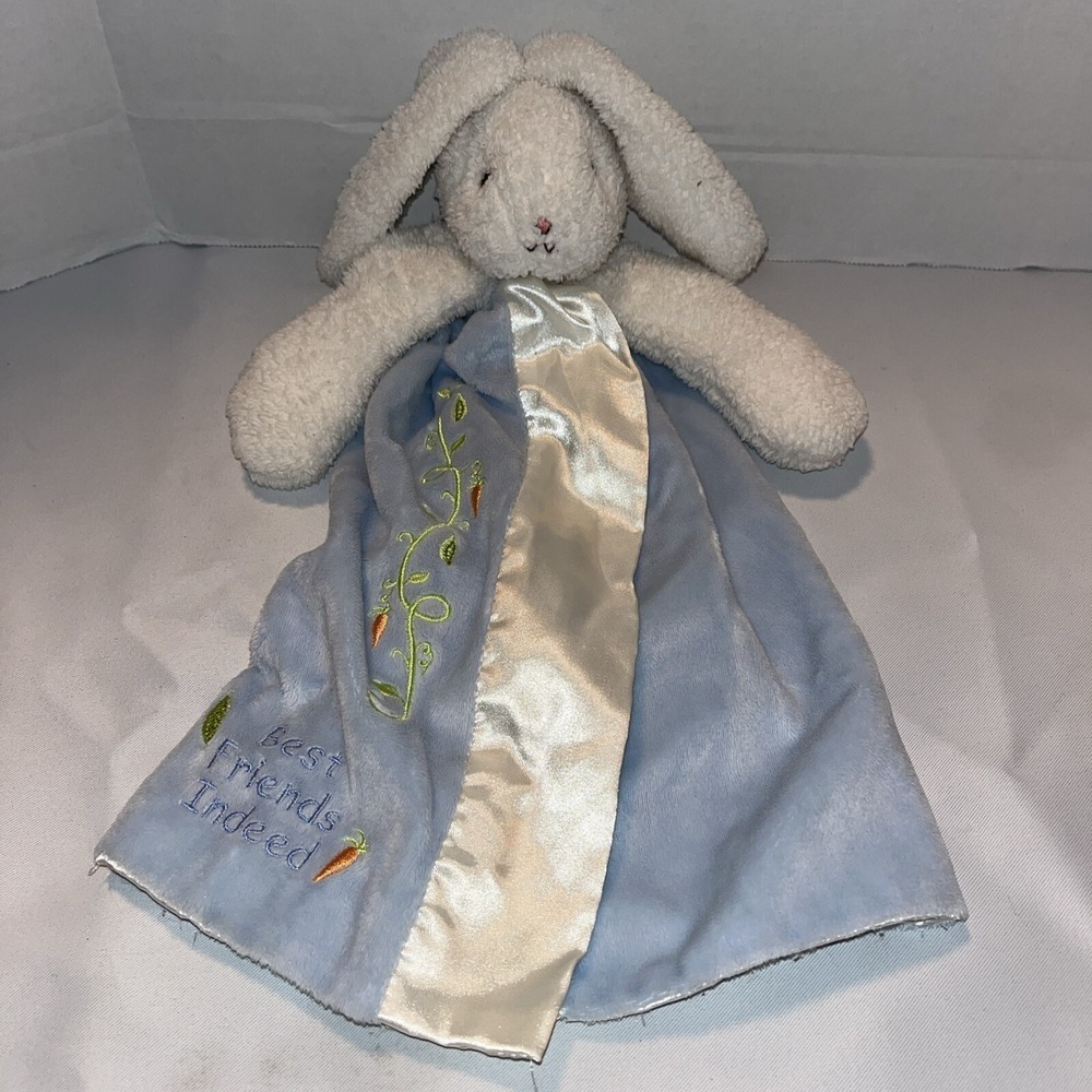 Bunnies by the Bay Blue Bunny Rabbit Lovey Best Friends Indeed